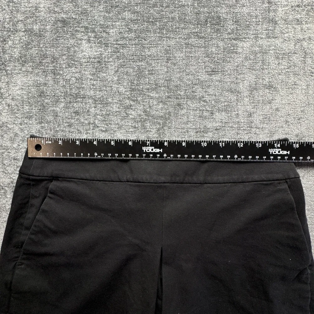 Club Monaco Tailored Pleated Shorts Womens 6 Black Cotton Blend Stretch Back Zip